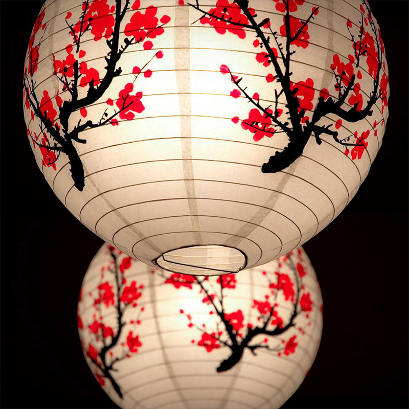 Japanese Lantern Paper - 1 шт., бумажные фонарики с цветком