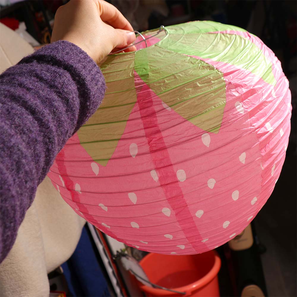 3D розовый клубничный фонарь,  – обзор и цена Japanese Lantern Paper